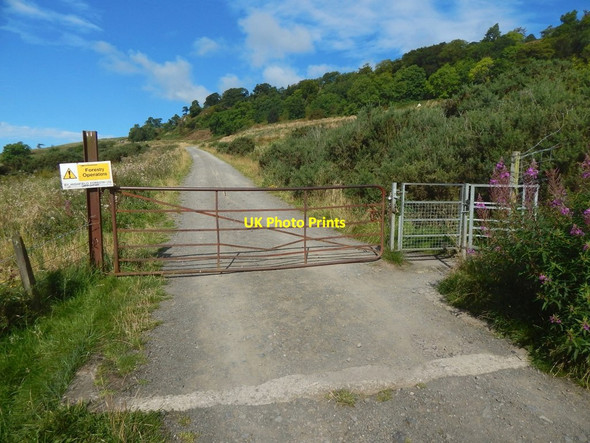 Photo 6"x4" Gate on a track to Loch Humphrey Erskine c2017