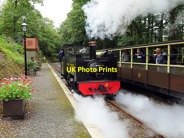 Photo 6"x4" No 8 running round its train at Aberffrwd Aberffrwd\/SN6878 c2017
