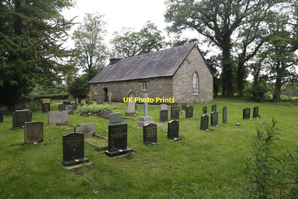 Photo 6"x4" Church & Churchyard Llanfihangel-helygen c2017