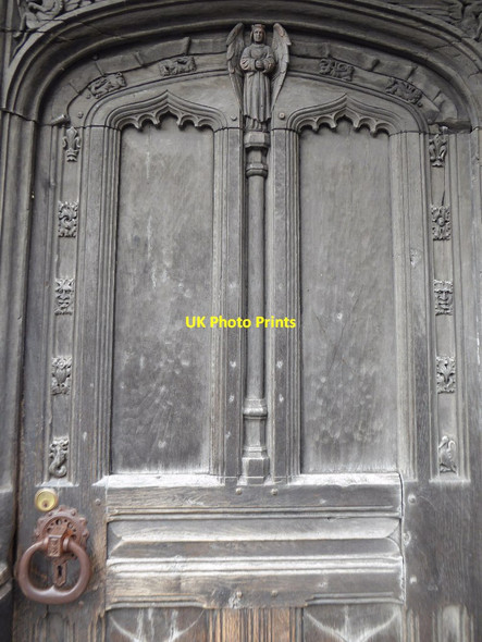 Photo 6"x4" Detail of the door to Cross House Tewkesbury c2017