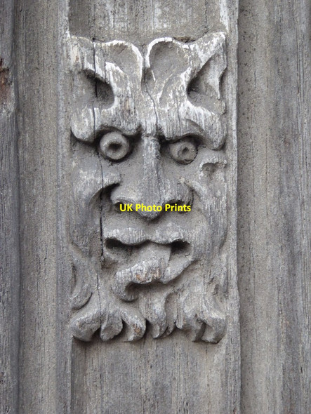 Photo 6"x4" Detail on the door to Cross House Tewkesbury c2017
