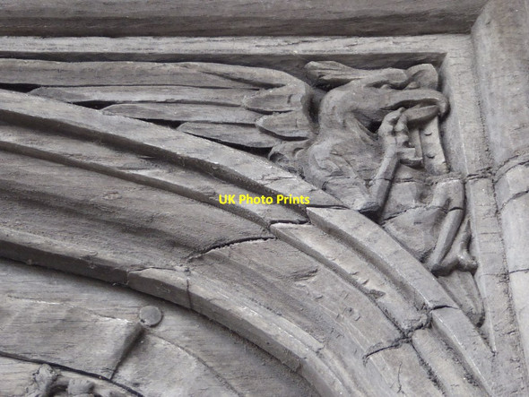 Photo 6"x4" Detail in the door frame of Cross House Tewkesbury c2017 P1