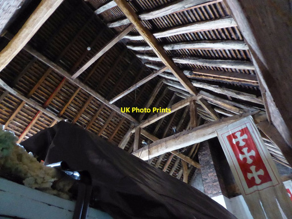 Photo 6"x4" The roof of a tithe barn Tewkesbury c2017