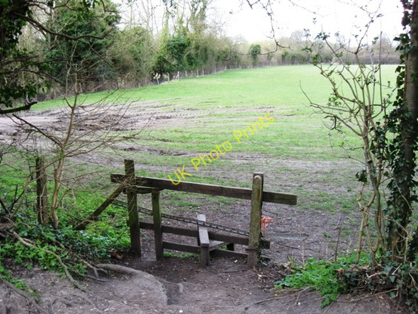 Photo 6"x4" Halton Railway \u00e2\u0080\u0093 An informal footpath crosses the track \u00e2\u0080\u0093 looking North Wendover c2009