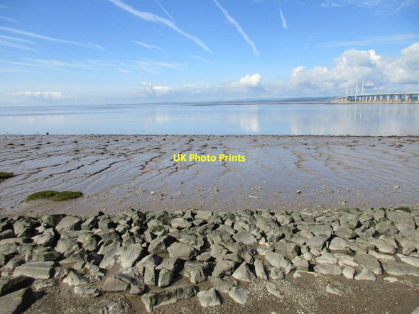 Photo 6"x4" In the distance, Wales Severn Beach c2017