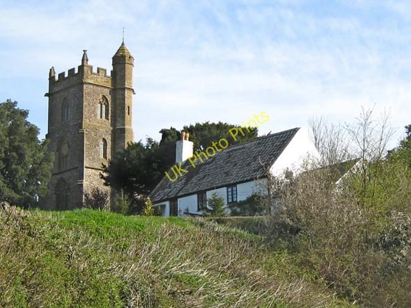 Photo 6"x4" Charlynch Church and the old schoolhouse Charlinch c2009