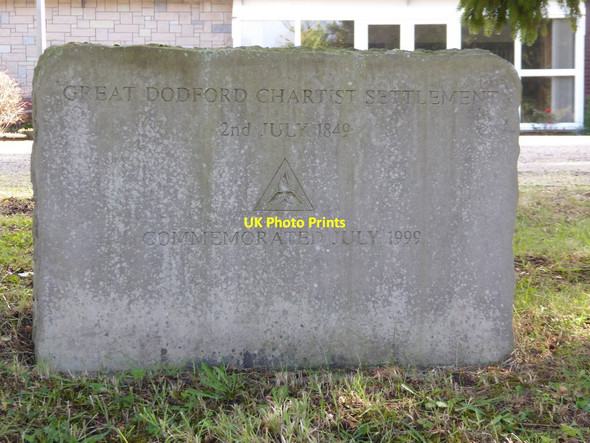 Photo 6"x4" Chartist commemorative stone Dodford\/SO9373 c2017