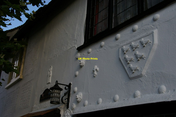 Photo 6"x4" Saffron Walden: plasterwork and pargetting on Sussex Cottage, Museum Street Saffron Walden c2015