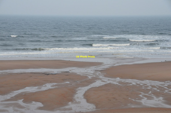 Photo 6"x4" Beach and surf at Druridge Bay Widdrington c2017