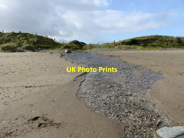 Photo 6"x4" Stream on the beach Termonfeckin c2017