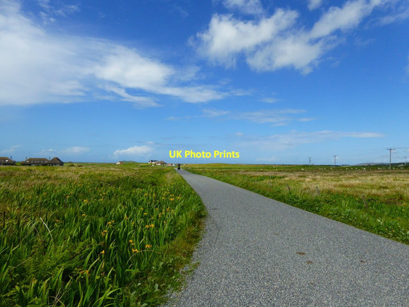 Photo 6"x4" Yellow flags by the road near Pollachar Cille Bhr\u00ecghde c2017
