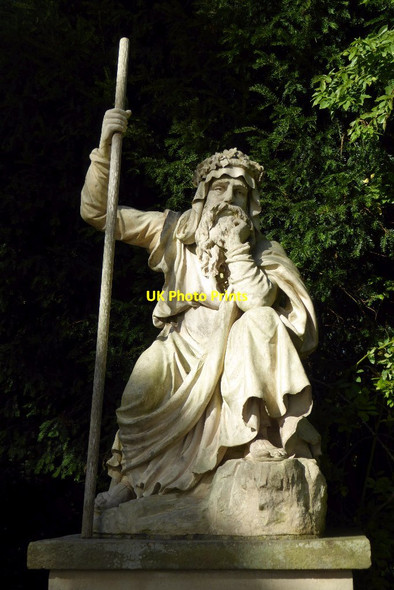 Photo 6"x4" Neptune statue Dunstall Common c2017