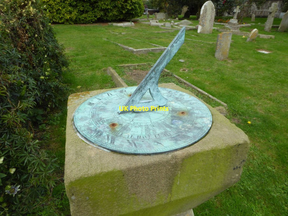Photo 6"x4" Sundial in the churchyard of Ripple church Deal c2017
