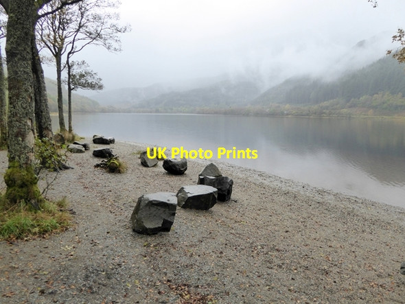 Photo 6"x4" A misty day on Loch Lubnaig Ardchullarie More c2017