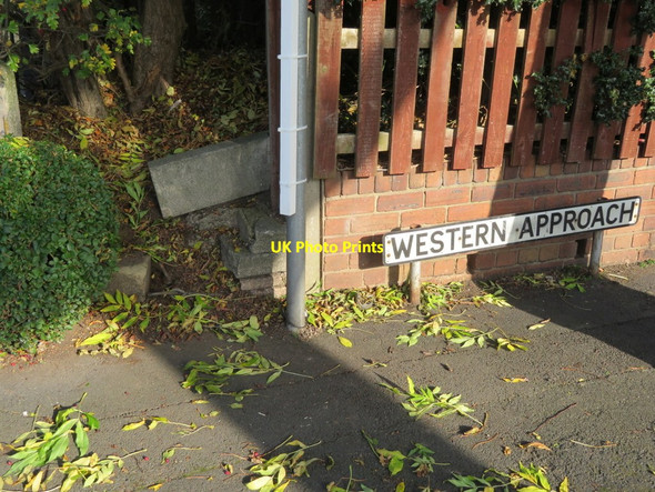 Photo 6"x4" Western Approach and a boundary stone Chester c2017