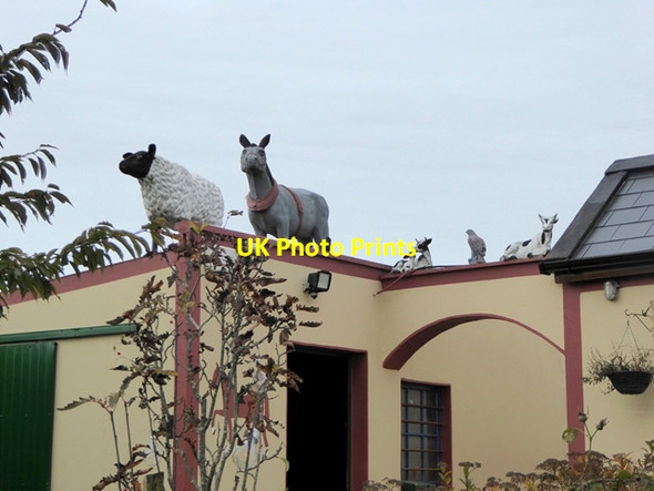 Photo 6"x4" Rooftop ornaments on a farm at Rabane Glasleck c2017