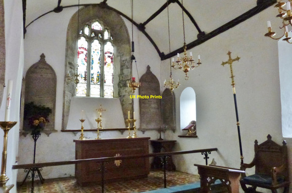 Photo 6"x4" Interior of St. Anthony's church at St. Anthony-in-Meneage Flushing\/SW7825 c2017