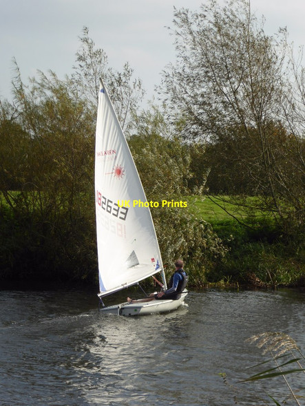 Photo 6"x4" Sailing on the River Avon Bredon's Hardwick c2017
