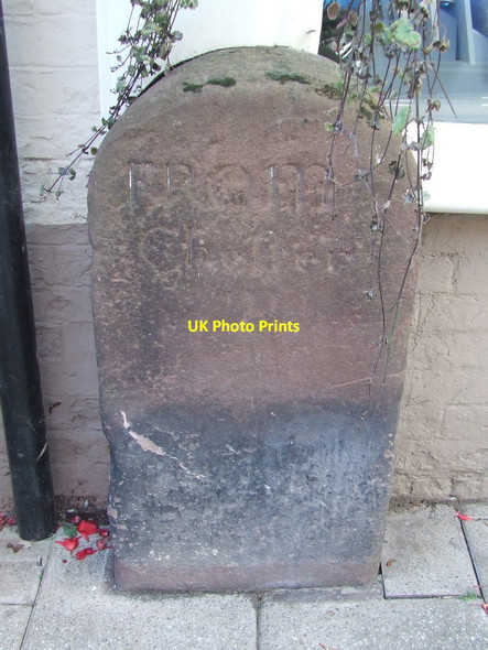 Photo 6"x4" Old Milestone Whitchurch\/SJ5441 c2017 P2