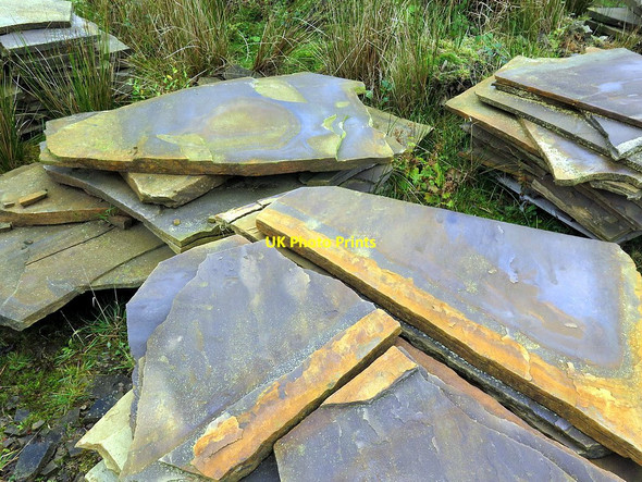 Photo 6"x4" Sandstone offcuts, Ladycross Bank Quarry Colpitts Grange c2017