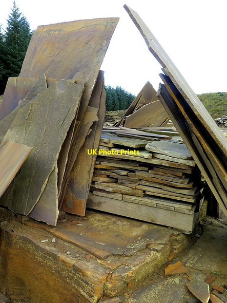 Photo 6"x4" Sandstone slab stack, Ladycross Bank Quarry Dukesfield\/NY9457 c2017