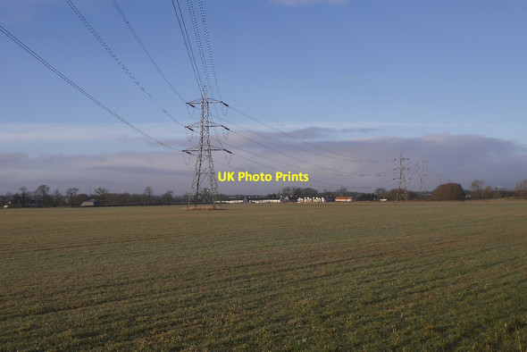 Photo 6"x4" Power lines near Airth Airth c2017