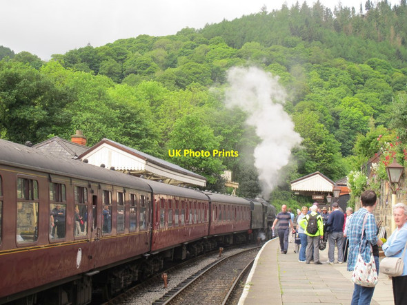 Photo 6"x4" Steam train departing from Llangollen Llangollen c2017