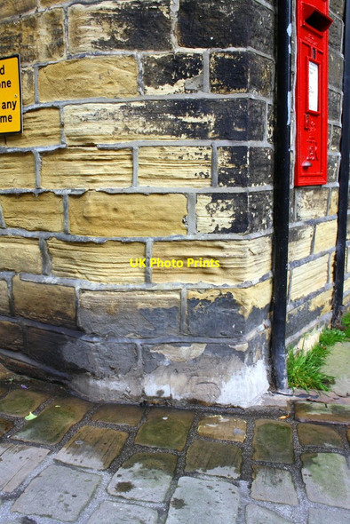 Photo 6"x4" Weathered benchmark on #98B Main Street Haworth c2017