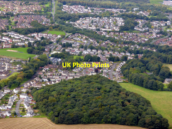Photo 6"x4" Inchinnan and Erskine from the air Clydebank\/NS4970 c2017