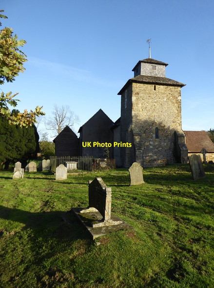 Photo 6"x4" Wotton church, with north chapel and mausoleum Wotton\/TQ1247 c2017