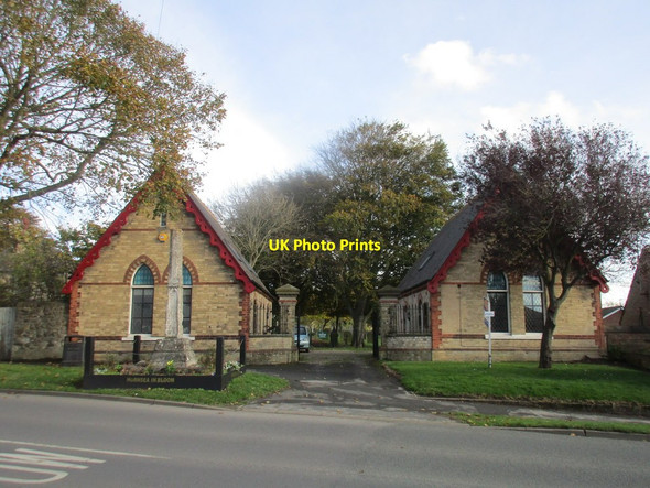 Photo 6"x4" Entrance to Hornsea cemetery Hornsea c2017