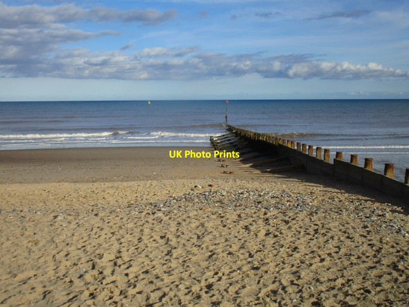 Photo 6"x4" Groyne, Hornsea South Cliff Hornsea c2017