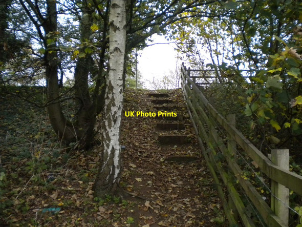 Photo 6"x4" Steps up to Long Lane east of Watnall Bogend\/SK4946 c2017
