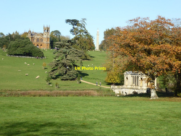 Photo 6"x4" The Gothic Temple and Palladian Bridge Dadford c2017