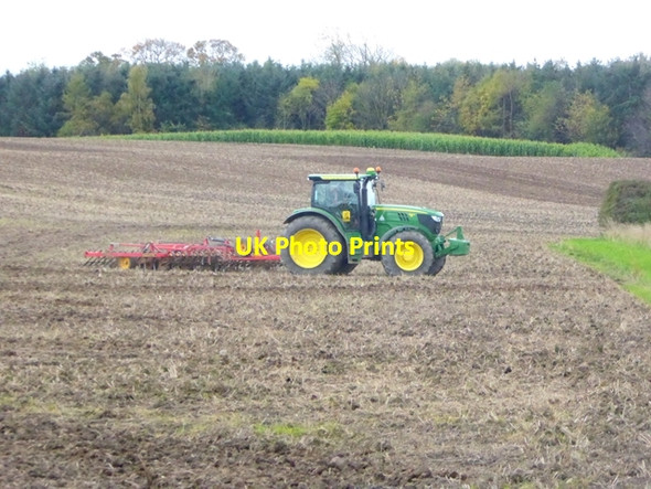 Photo 6"x4" Harrowing in progress at Little Swinton Swinton\/NT8347 c2017 P1