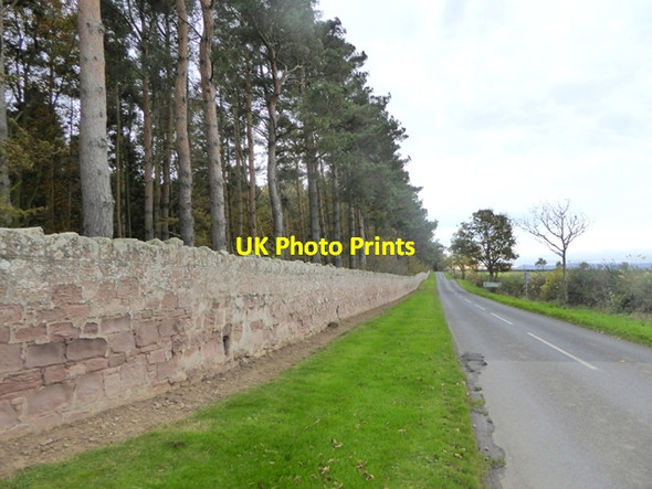 Photo 6"x4" Boundary wall of the Ladykirk House estate Ladykirk\/NT8847 c2017