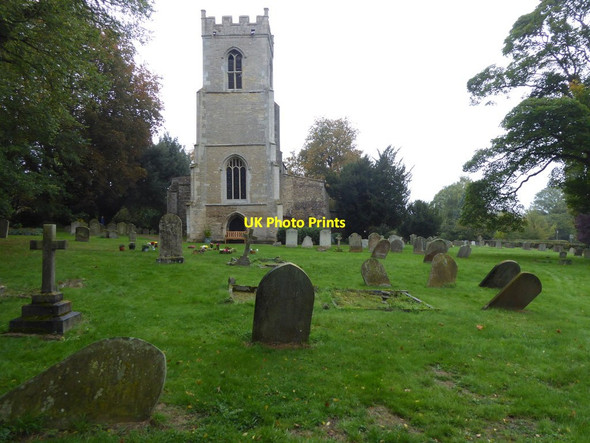 Photo 6"x4" Church and churchyard, Abbots Ripton Abbots Ripton c2017