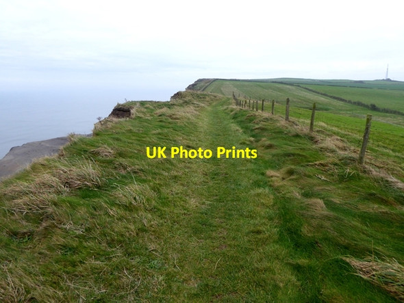 Photo 6"x4" Clifftop path at Gallihowe Boulby c2017