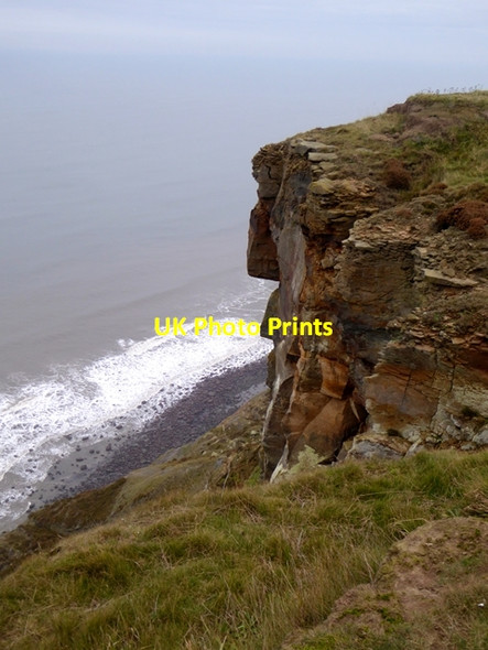 Photo 6"x4" Cliff face seen from the Cleveland Way Boulby c2017