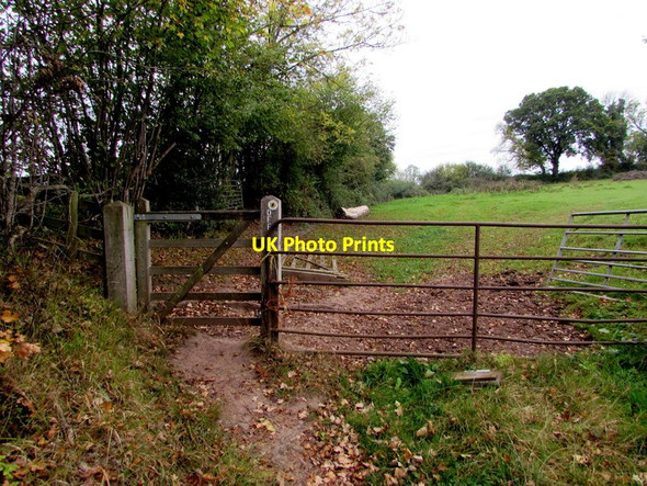 Photo 6"x4" Gate across Offa's Dyke Path, Caggle Street, Monmouthshire Caggle Street c2017