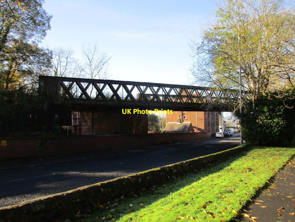 Photo 6"x4" Disused railway bridge over Dumbarton Road Erskine c2017