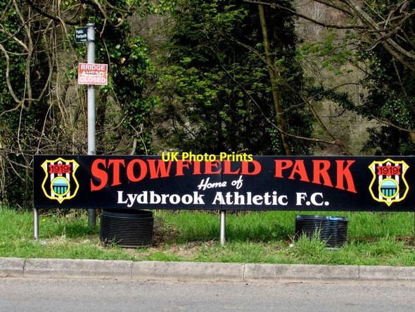 Photo 6"x4" Stowfield Park name sign detail, Lower Lydbrook Stowfield c2016