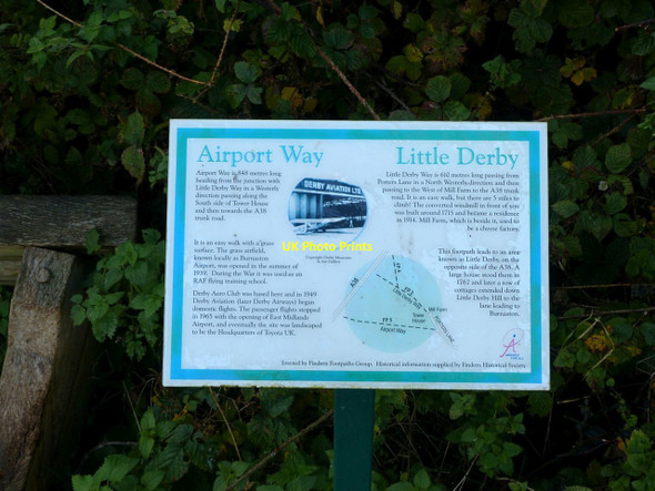 Photo 6"x4" Footpath information board, Porter's Lane, Findern Findern c2017