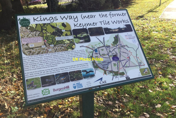 Photo 6"x4" Information board on Kings Way Burgess Hill c2017