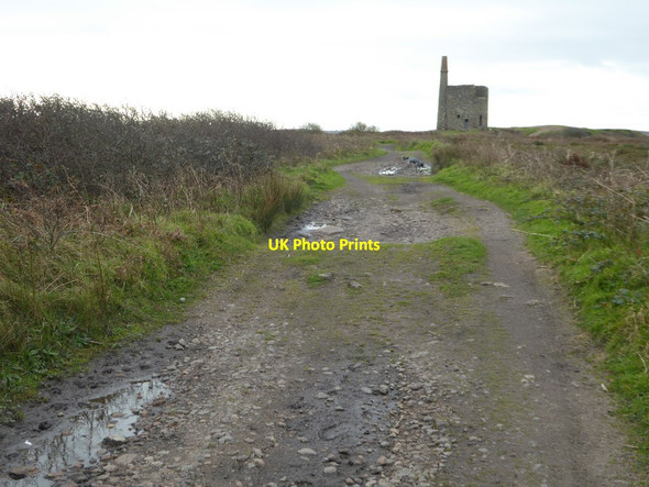 Photo 6"x4" Track approaching Ding Dong Mine Boskednan c2017