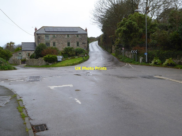 Photo 6"x4" House on a road junction New Downs\/SW3631 c2017