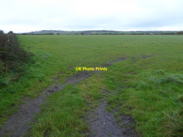 Photo 6"x4" Farmland opposite Land's End Airport Kelynack c2017