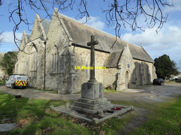 Photo 6"x4" Illogan church Redruth c2017