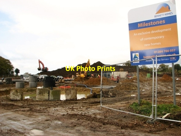 Photo 6"x4" Entrance into a construction site Arminghall c2017