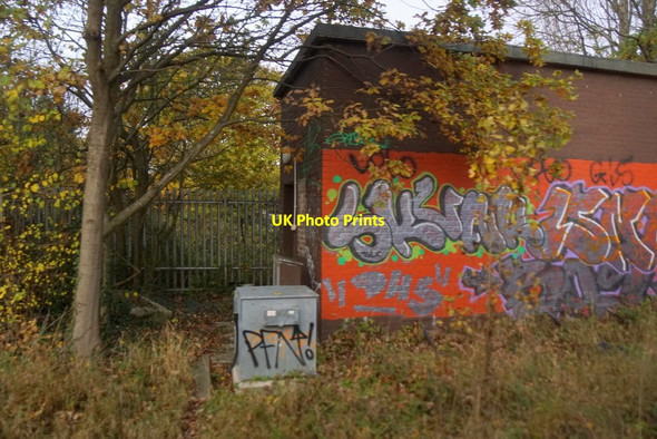 Photo 6"x4" Rail-side graffiti, Motspur Park New Malden c2017